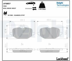 DELPHI set placute frana, frana disc DELPHI LP3857 (LP3857)