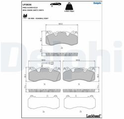 DELPHI set placute frana, frana disc DELPHI LP3836 (LP3836)