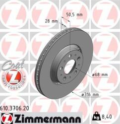 ZIMMERMANN Disc frana ZIMMERMANN COAT Z 610.3706. 20 (610.3706.20)