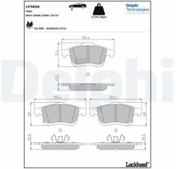 DELPHI set placute frana, frana disc DELPHI LP3858 (LP3858)
