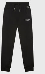 Calvin Klein Jeans Melegítő alsó Stack Logo IB0IB01282 Fekete Regular Fit (Stack Logo IB0IB01282)
