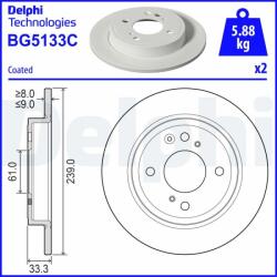 DELPHI Disc frana DELPHI BG5133C (BG5133C)