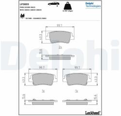 DELPHI set placute frana, frana disc DELPHI LP3855 (LP3855)