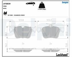 DELPHI set placute frana, frana disc DELPHI LP3839 (LP3839)