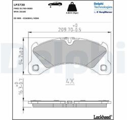 DELPHI set placute frana, frana disc DELPHI LP3730 (LP3730)