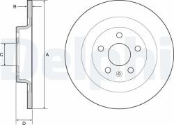 DELPHI Disc frana DELPHI BG4950C (BG4950C) - automobilus
