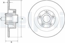 DELPHI Disc frana DELPHI BG9135RS (BG9135RS) - automobilus