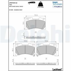 DELPHI set placute frana, frana disc DELPHI LP3724 - automobilus