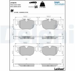 DELPHI set placute frana, frana disc DELPHI LP3870 (LP3870)