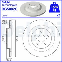 DELPHI Disc frana DELPHI BG5082C (BG5082C) - automobilus