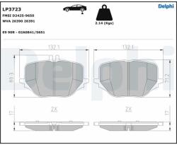 DELPHI set placute frana, frana disc DELPHI LP3723 (LP3723)