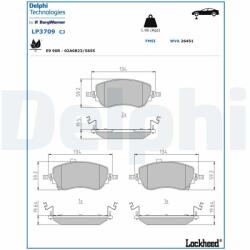 DELPHI set placute frana, frana disc DELPHI LP3709 (LP3709)