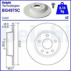 DELPHI Disc frana DELPHI BG4975C (BG4975C) - automobilus