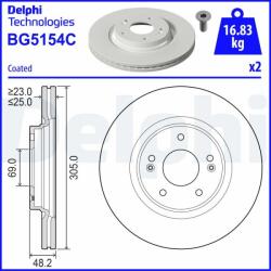 DELPHI Disc frana DELPHI BG5154C (BG5154C)
