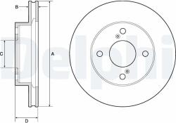 DELPHI Disc frana DELPHI BG4810C (BG4810C) - automobilus