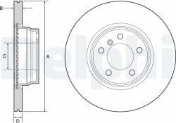 DELPHI Disc frana DELPHI BG4458C - automobilus