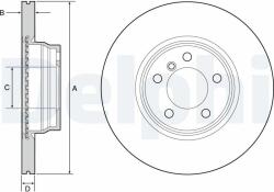 DELPHI Disc frana DELPHI BG4458C (BG4458C) - automobilus