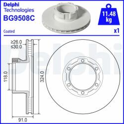 DELPHI Disc frana DELPHI BG9508C