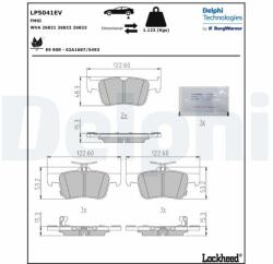 DELPHI set placute frana, frana disc DELPHI LP5041EV (LP5041EV)