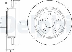 DELPHI Disc frana DELPHI BG4802C (BG4802C) - automobilus