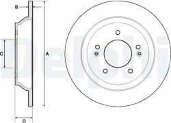 DELPHI Disc frana DELPHI BG4708C (BG4708C) - automobilus