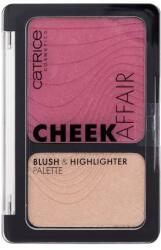 Catrice Cheek Affair Blush & Highlighter Palette konturovací paletka 10 g pentru femei 010 Love At First Swipe