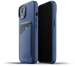 Mujjo Husa de protectie Mujjo tip portofel pentru iPhone 13, Piele, Monaco Blue (MUJJO-CL-022-BL) (MUJJO-CL-022-BL)
