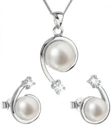 Evolution Group Luxus ezüst ékszerkészlet valódi gyöngyökkel Pavona 29031.1 (fülbevaló, lánc, medál) - vivantis