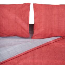 Heinner King Size bed set, 2 colors design, made of 100% cotton, density 144TC. Product dimensions: 2 pillow covers 50x70 cm, duvet cover sheet 200x220 cm, flat sheet 220x240 cm (HR-KGBED144-CMZ) - etoc Lenjerie de pat
