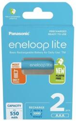 Panasonic Eneloop Lite mikro ceruza akkumulátor (AAA) 550mAh 2db (BK4LCCE/2BE)