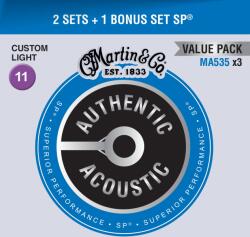 Martin Authentic SP 92/8 Phosphor Bronze Custom Light - Limited 3 Packs
