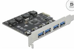 Delock 90509 PCI Express x1 Kártya -4 x külső A-típusú USB hüvely SuperSpeed USB (USB 3.2 Gen 1) (90509)