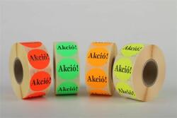 Etikett, 38 mm kör, "" felirattal, 1000 etikett/tekercs, narancs (ISCK38AN)