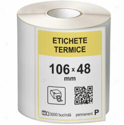 LabelLife Role etichete termice autoadezive 106x48 mm, 3000 etichete rola (ER13R106X48EH)