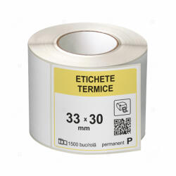 LabelLife Role etichete termice autoadezive 33x30 mm, 1500 etichete rola (ER13R33X30CA)