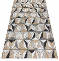 Cooper Fonott sizal szőnyeg COOPER Mozaik, Háromszögek 22222 ecru / fekete 160x220 cm (D170)