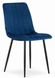 ARTOOL Skandináv stílusú szék, Artool, Lava, bársony, fém, sötétkék és f (ART-3464_1)