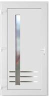Delta Vértes balos műanyag bejárati ajtó 100x210 cm, fehér, üveges
