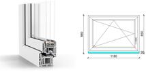  120x90 cm, bukó-nyíló, balos, fehér, háromrétegű üvegezésű GreenEvolution 76 B műanyag ablak