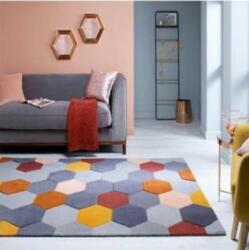 Bedora Homeycomb Bedora szőnyeg, 160x230 cm, 100% gyapjú, sokszínű, kézz