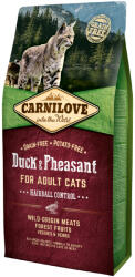 CARNILOVE 2x6kg Carnilove Adult Cat Hairball Control kacsa & fácán száraz macskatáp
