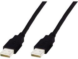 ASSMANN USB kábel, 1x USB 2.0 dugó A - 1x USB 2.0 dugó A, 3 m, fekete, Digitus AK-300100-030-S