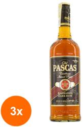 Old Pascas Set 3 x Rom Old Pascas Dark 37.5% Alcool, 0.7 l