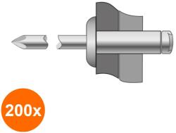 Bralo Set 200 x Pop-nituri Standard Cap Bombat Aluminiu Otel-6 X 18 (COR-200xBR.1010006018S)
