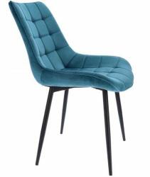 Jumi Skandináv stílusú szék, metál, bársony, kék, 53x63x83 cm, Ködös (ART-CM-910973)