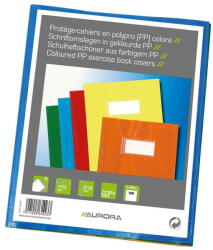 Aurora Coperta PP - 120 microni, cu eticheta, pentru caiet A5, 5 buc/set, AURORA - culori asortate (5X11102PP)