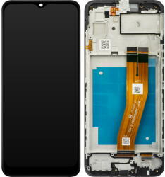 Samsung Piese si componente Display - Touchscreen Samsung Galaxy A03 A035G, Cu Rama, Varianta Non-Europa, Negru, Service Pack GH81-21625A (GH81-21625A) - pcone