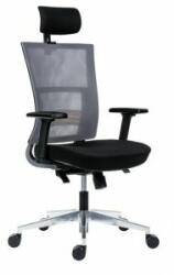 Antares Următorul scaun de birou cu scaun negru, spătar din plasă gri