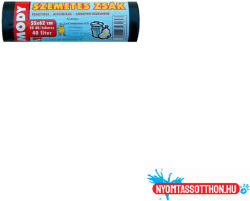  Szemeteszsák 40 liter 55 x 62 cm 20 db/tekercs fekete (41234) - nyomtassotthon