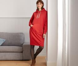 Tchibo Női kapucnis lezser ruha, piros Piros XS 32/34